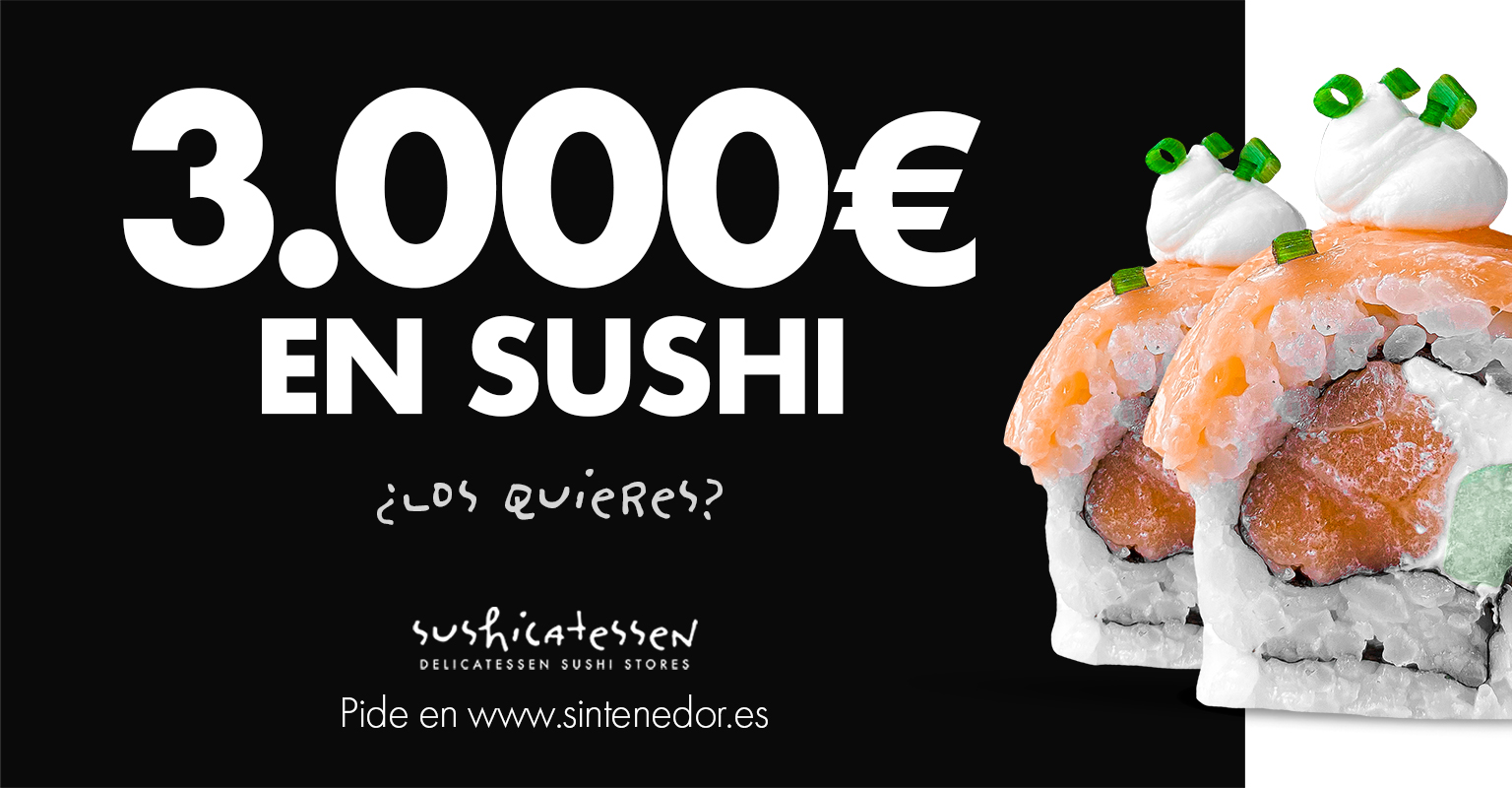 Sushicatessen regala 3.000€ en sushi